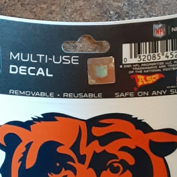 Chicago Bears Officially Licensed NFL Multi-Use Decal (Lot of 10) - New - Picture 2 of 2